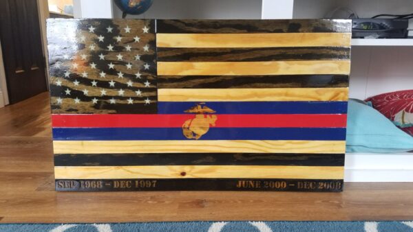 Semper Fi - Handmade Wooden American Flags